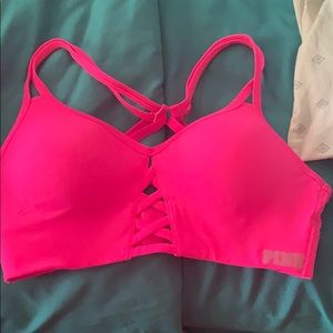 Neon pink ultimate push up Victoria secret bra